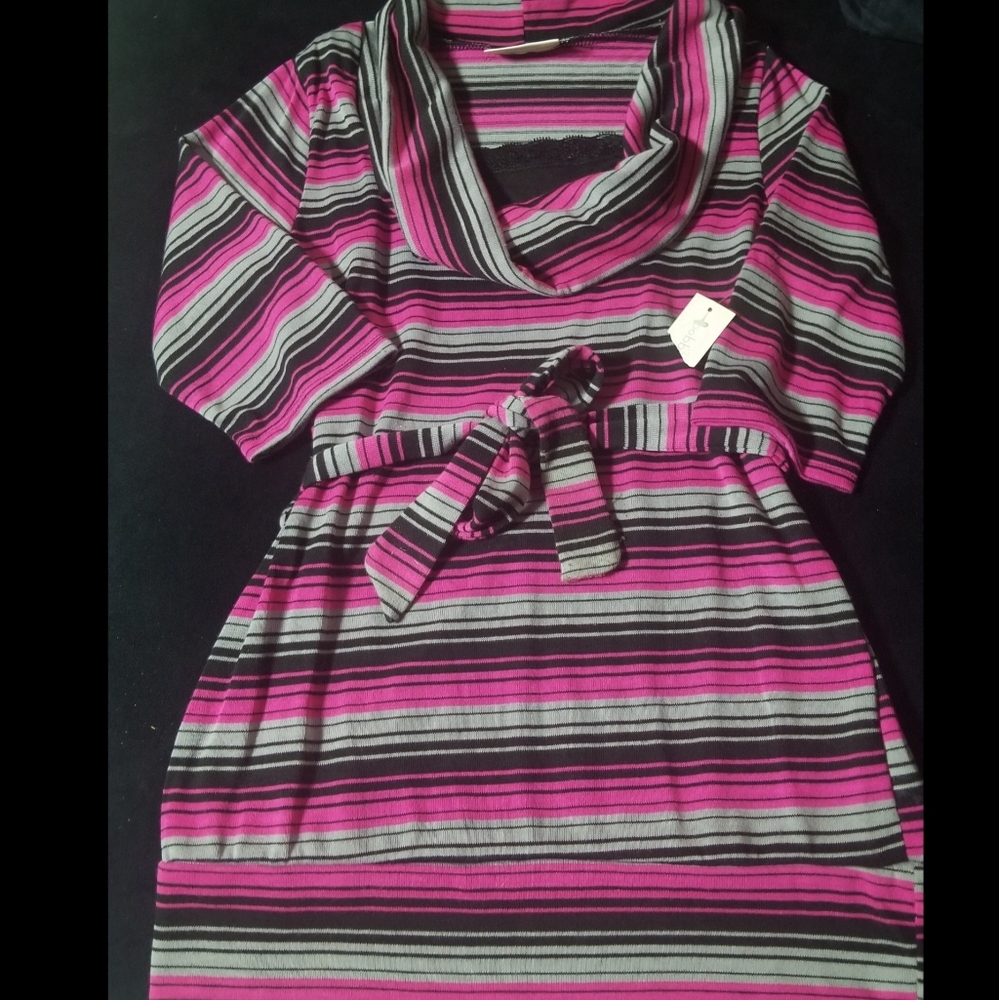 Girls cowlneck 3/4 sleeve top
